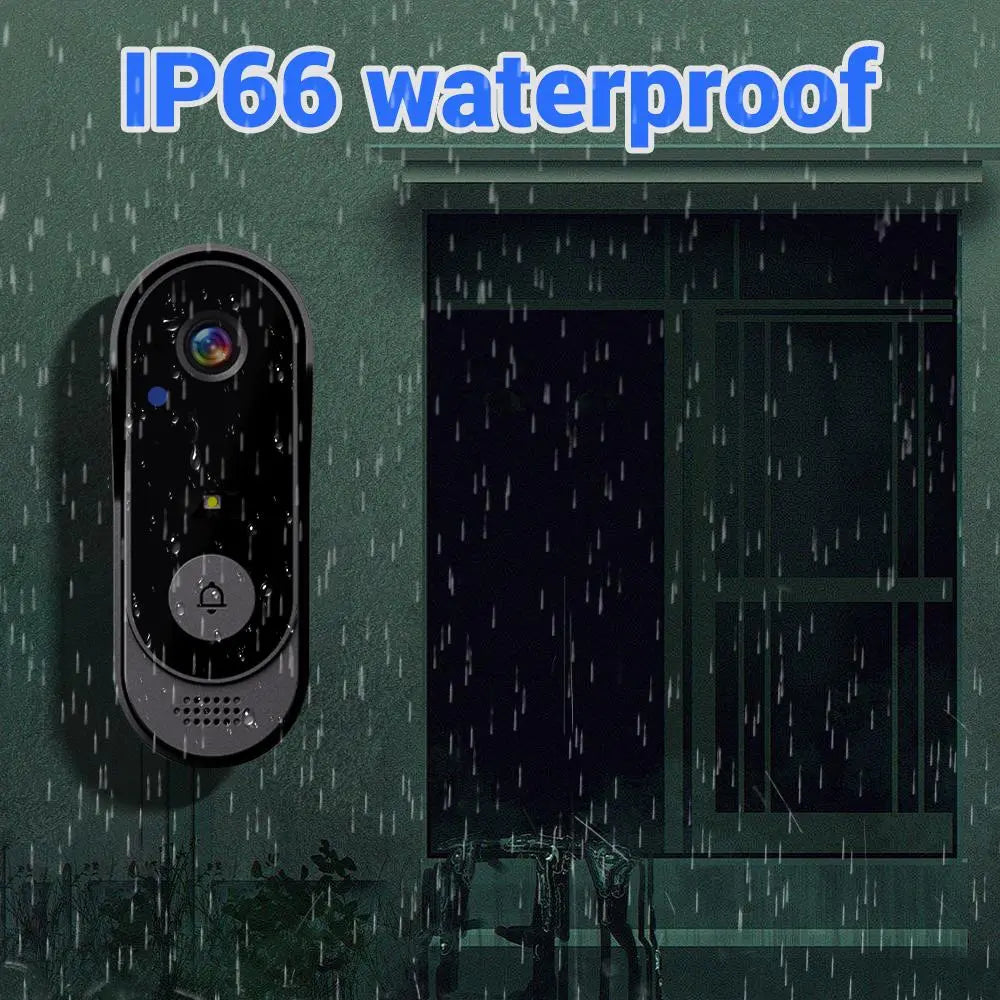 【Summervibes】X8 Wireless Doorbell Camera, Rechargeable Smart Visual Doorbell, Night Vision, Two-Way Talk, Waterproof Home Security Camera with Sensor Alarm Video Intercom Privacy Video Intercom Privacy