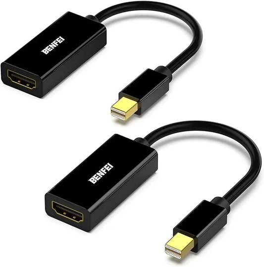 BENFEI Mini Displayport to HDMI Adapter 2 Pack Accessories Cable Connector